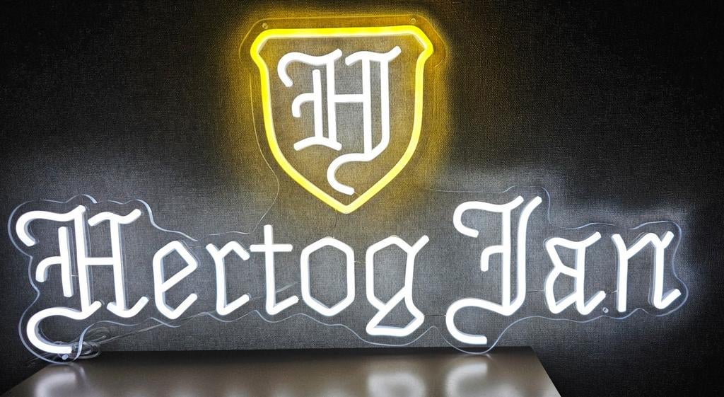 HERTOG JAN led/neon verlichting, reclame lichtbak, Verzamelen, Biermerken, Nieuw, Reclamebord, Plaat of Schild, Hertog Jan, Ophalen of Verzenden