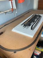 MDF grondplaat treinlandschap met veel rails (Fleischmann, R, Ophalen, Gebruikt, Rails, Fleischmann