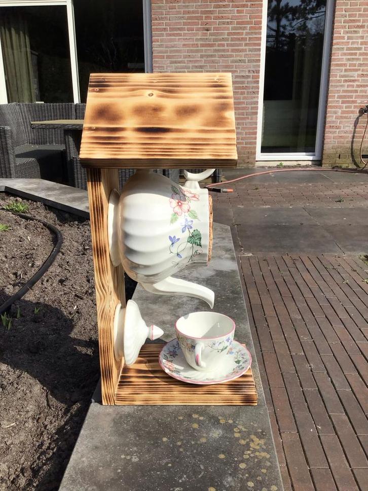 Uniek Theepot Vogelhuisje - Handgemaakt en Decoratief, Tuin en Terras, Vogelhuisjes en Vogelbaden, Nieuw, Ophalen of Verzenden