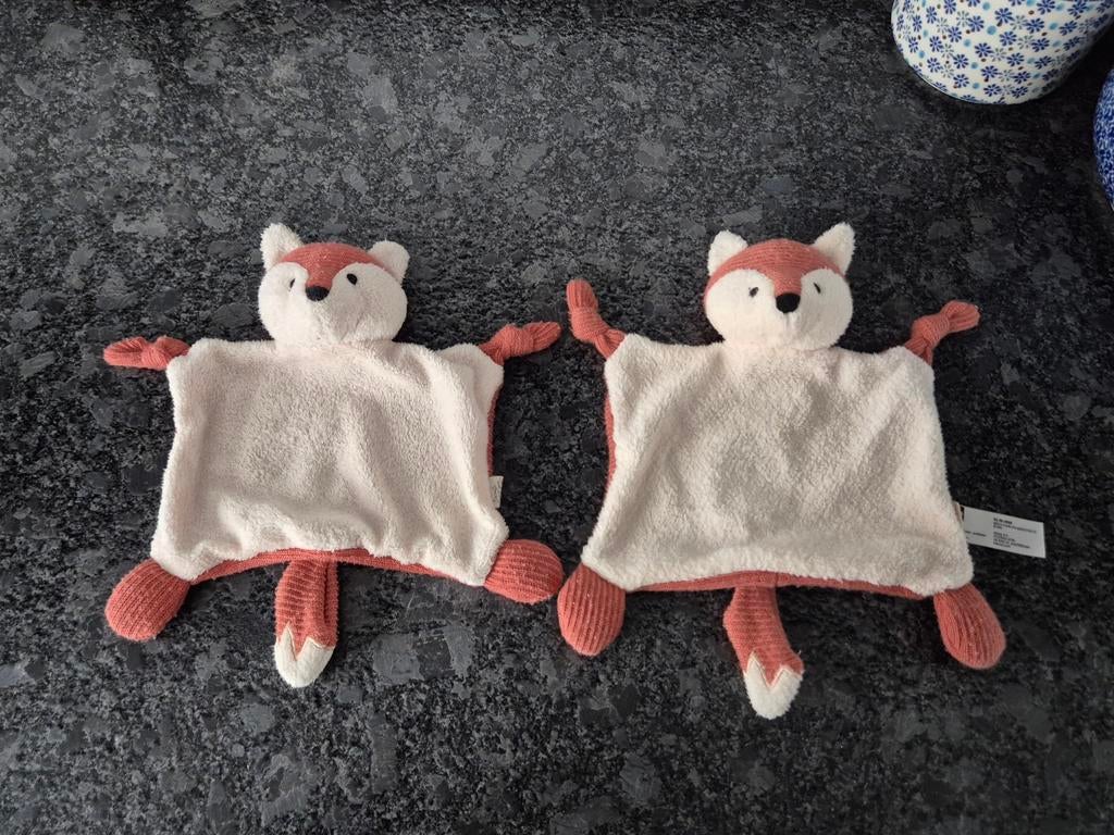 HEMA  - Knuffeldoekjes Vos 2 stuks, Ophalen of Verzenden
