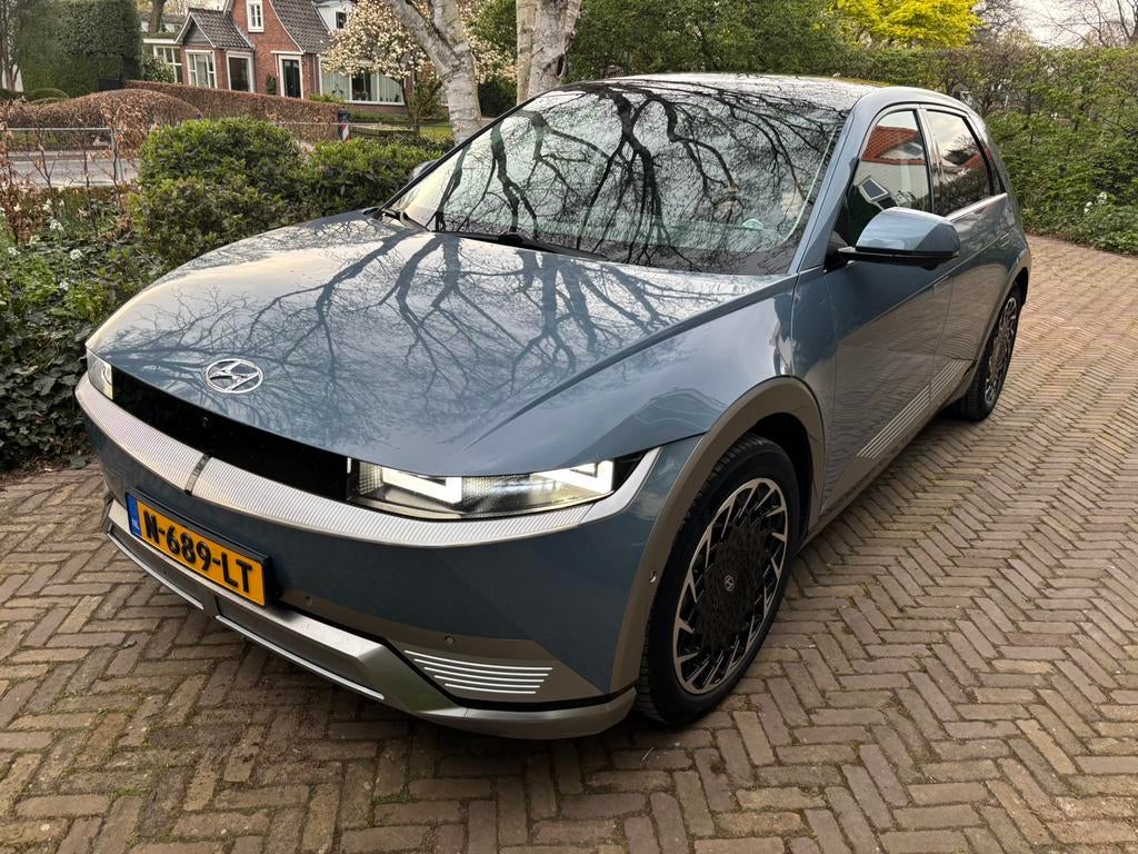 Hyundai IONIQ 5 Lounge 73 kWh RWD 2021 Solar roof SOH 100%, Auto's, Hyundai, Automaat, Achterwielaandrijving, Blauw, Lichtsensor