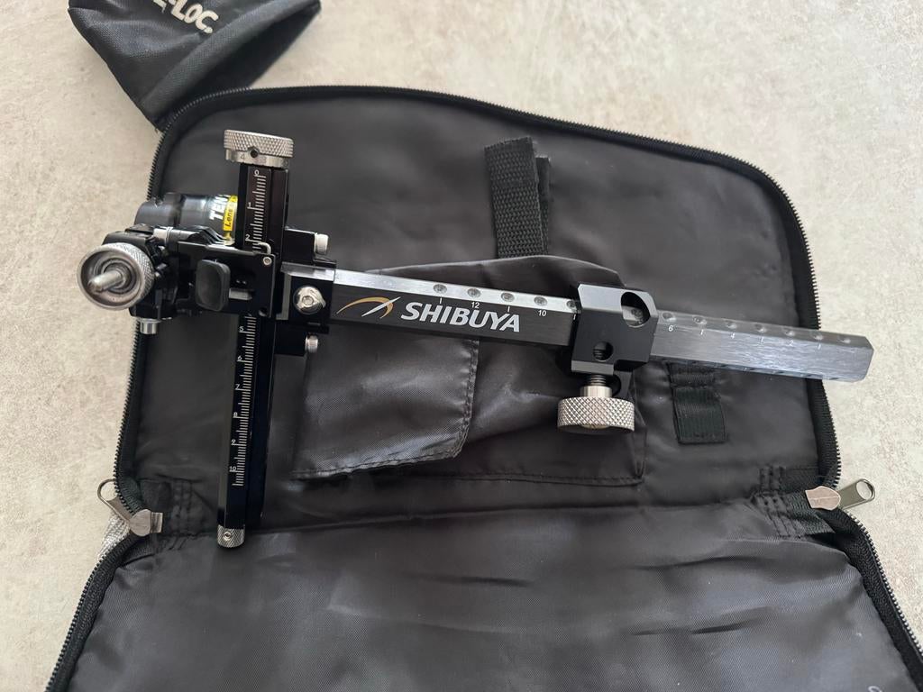 Shibuya Ultimata CPX vizier met Mybo Ten zone scope 4X, Sport en Fitness, Handboogschieten, Ophalen of Verzenden, Gebruikt, Overige typen