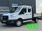 Ford Transit 350 2.0 TDCI L2H1 DC Trend 4WD | Open laadbak |, Auto's, Keurmerk '100% Onderhouden', 4 cilinders, Wit, 10 km/l