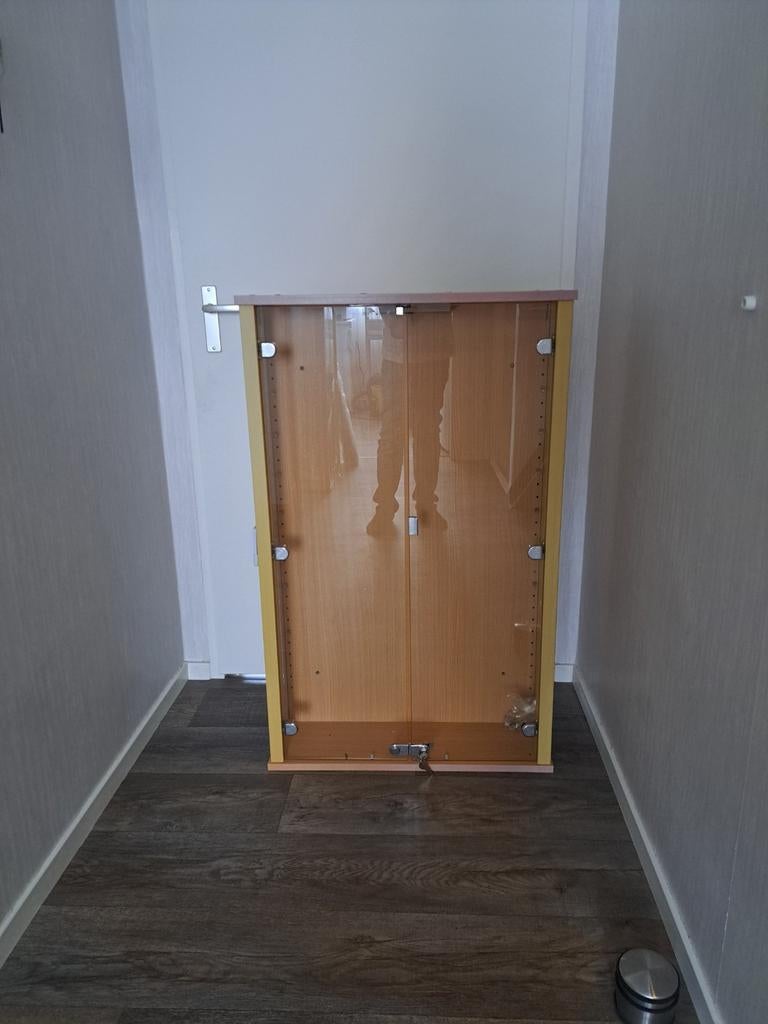 Vitrine kasten 2x, Glas, 100 tot 150 cm, Minder dan 25 cm, Gebruikt