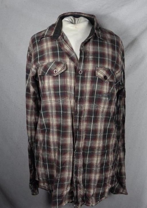 Overhemd met bruintinten.Mt M.Merk Authentic Casual Clothing, Bruin, ., Zo goed als nieuw, .