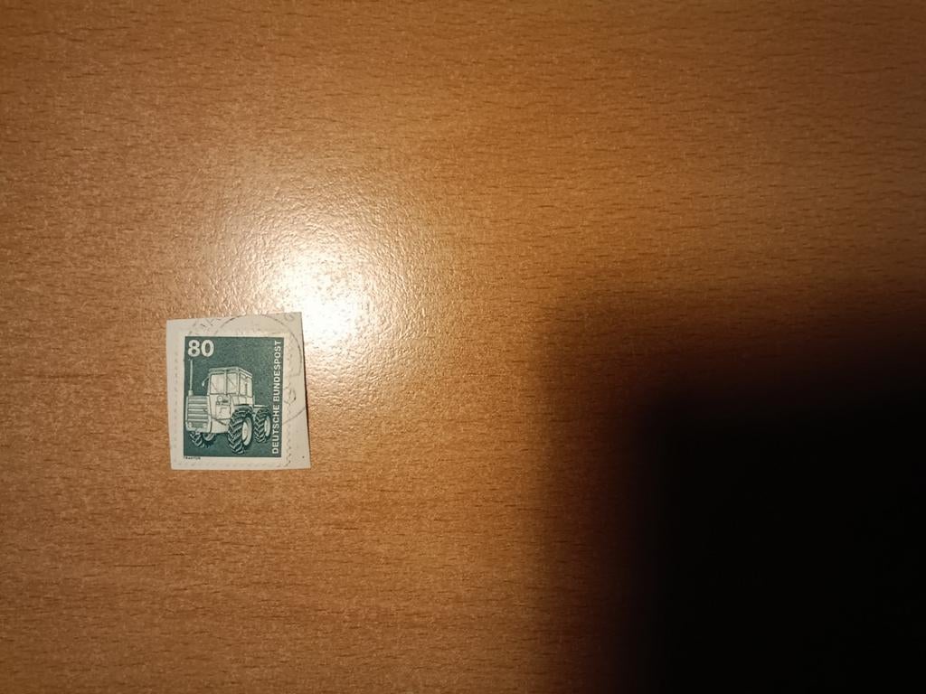 Duitse Bundespost postzegel 80, tractor, gestempeld, Ophalen of Verzenden