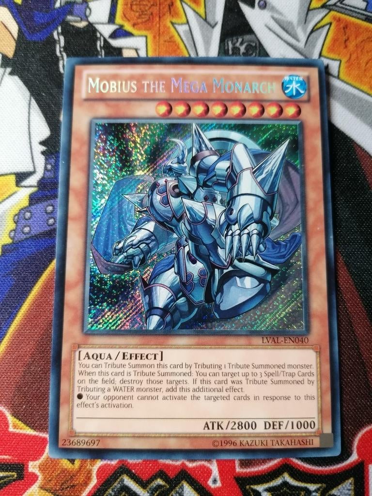 Mobius the Mega Monarch - Secret Rare LVAL - Yu-Gi-Oh, Ophalen of Verzenden, Zo goed als nieuw, Foil