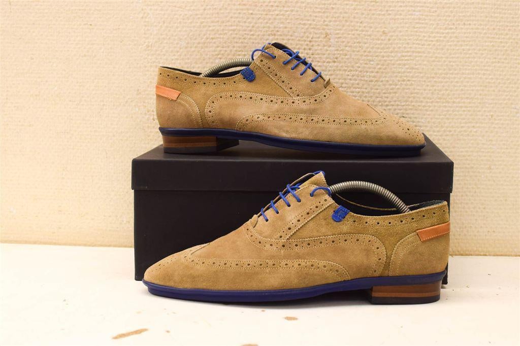 Floris van Bommel Suede Herenschoenen 50272, Kleding | Heren, Schoenen, Ophalen of Verzenden, Gedragen, Bruin