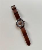 Vintage D-Tone horloge, Overige merken, Leer, Staal, Polshorloge