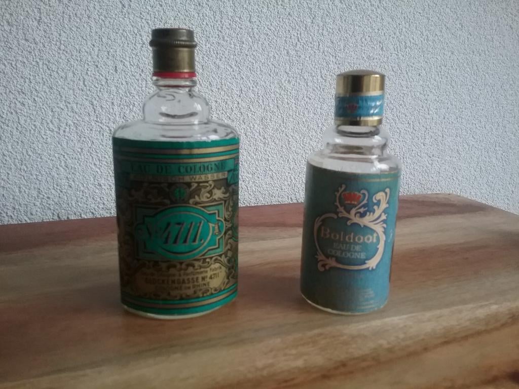 Oude flesjes boldoot en 4711, Ophalen of Verzenden