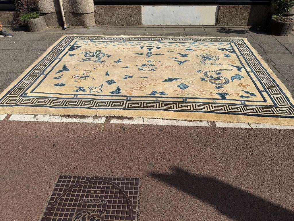 Antiek Chinees tapijt ( antique China Rug ) 340x 240 cm, Huis en Inrichting, Stoffering | Tapijten en Kleden, Gebruikt, 200 cm of meer