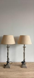 Twee zilver Tafellampen ., Ophalen of Verzenden, Gebruikt, Metaal, 50 tot 75 cm