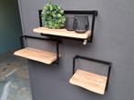 Wandplank Wandrek NIEUW Hout Metaal Industrieel Landelijk, Huis en Inrichting, Woonaccessoires | Wandplanken en Boekenplanken