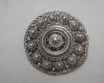 Zilveren antieke Zeeuwse knop broche nr.055, Verzenden, Minder dan 4 cm, Zo goed als nieuw, Zilver