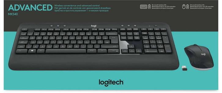 Logitech MK540 Draadloos Toetsenbord en Muis (VASTE PRIJS), Computers en Software, Toetsenborden, Zo goed als nieuw, Qwerty, Draadloos