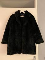 Mooie zwarte Faux Fur jas, Gedragen, Maat 38/40 (M), Ophalen of Verzenden, Zwart