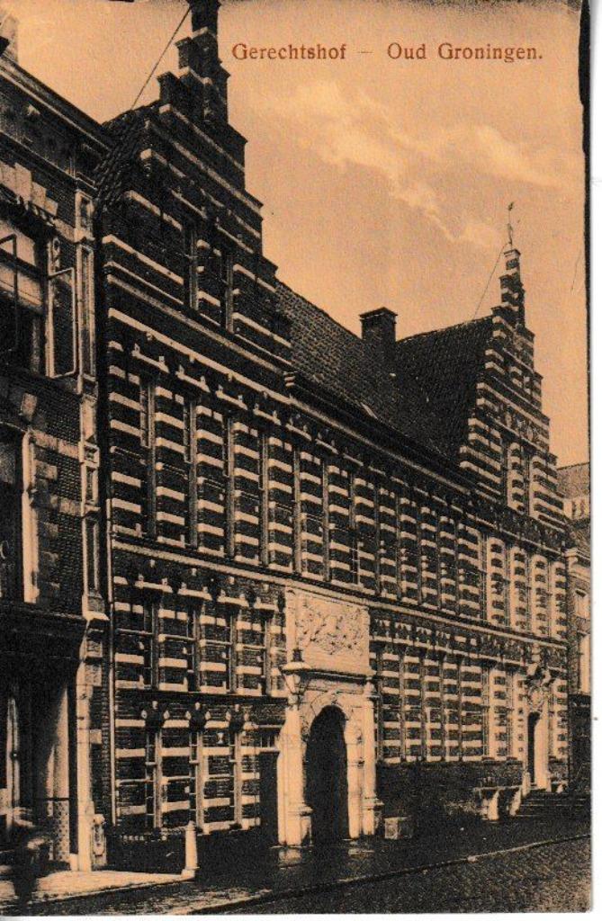 GRONINGEN - GERECHTSHOF, Verzamelen, Ansichtkaarten | Nederland, Ongelopen, Groningen, Ophalen of Verzenden