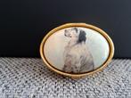 Vintage pillendoosje hond, Ophalen of Verzenden