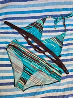Sportieve gestreepte bikini, maat 40/42, hunkemoller, Blauw, Ophalen of Verzenden, Zo goed als nieuw, Bikini