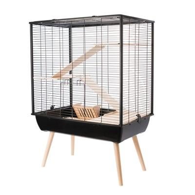 ZOLUX Knaagdierkooi Neo Cosy Large 7848 cm – Zwart, Dieren en Toebehoren, Vogels | Hokken en Kooien, Ophalen of Verzenden, Metaal