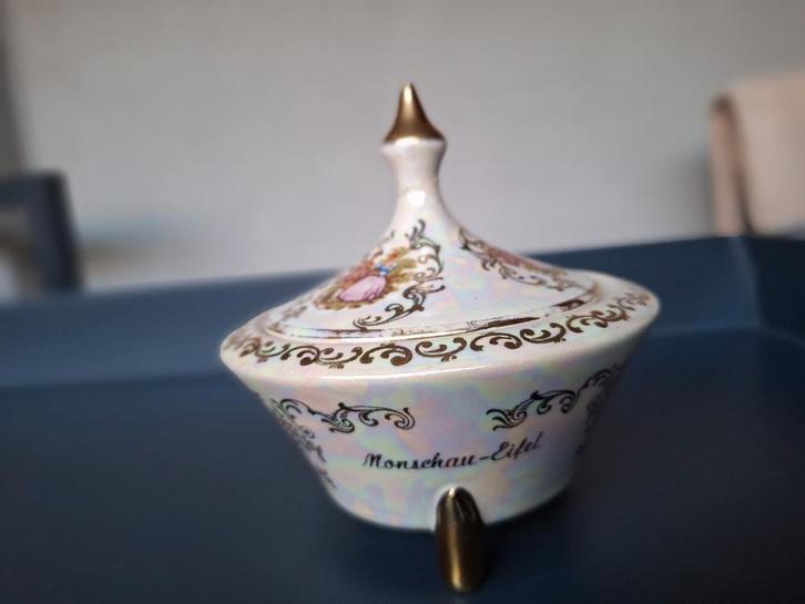 Vintage Potje met Deksel - Monchau-Eifel, Antiek en Kunst, Antiek | Keramiek en Aardewerk, Ophalen of Verzenden