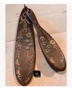 2 x geschilderde borstelset houder borstel bloem pr.p.set, Antiek en Kunst, Ophalen of Verzenden