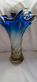 Murano glazen vaas Italiaans design Blauw, Antiek en Kunst, Antiek | Glas en Kristal, Ophalen