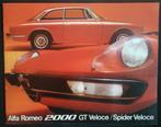 Alfa Romeo 2000 GT Veloce / Spider Veloce, Boeken, Auto's | Folders en Tijdschriften, Alfa Romeo, Zo goed als nieuw, Verzenden