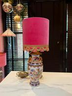Vintage vaaslamp incl. Uniek kapje!, Ophalen of Verzenden, Zo goed als nieuw, Stof, Minder dan 50 cm