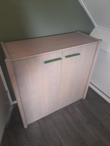Kast met planken, groene details beschikbaar voor biedingen