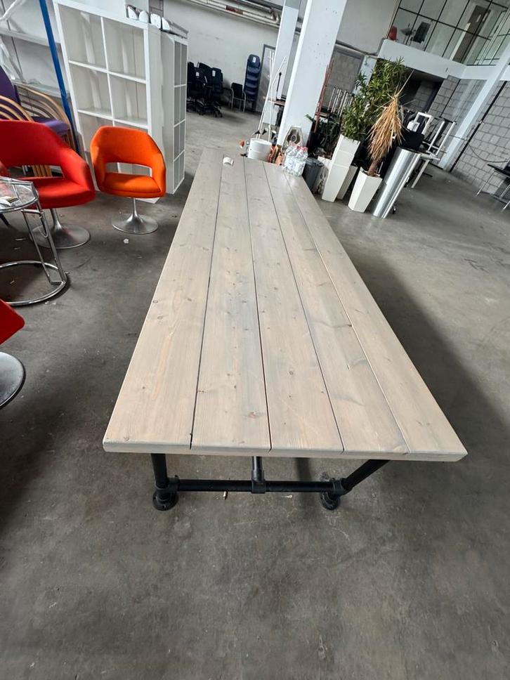 Diverse Tafels met Stijgerbuis Frame te Koop, Huis en Inrichting, Tafels | Eettafels, Gebruikt, 100 tot 150 cm, 200 cm of meer