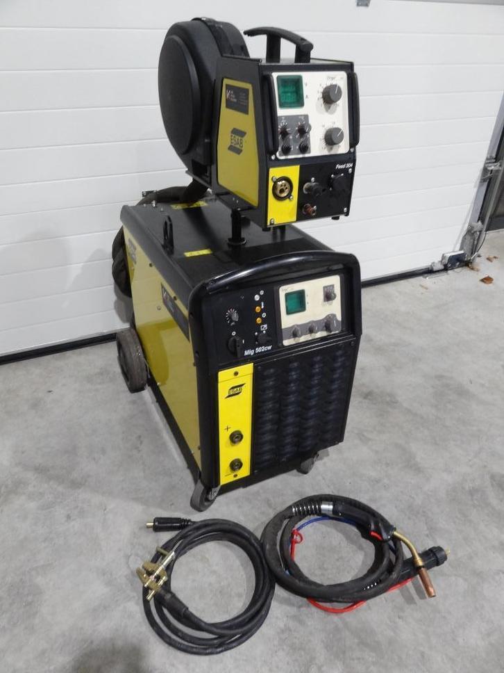 Mig/Mag lasapparaat Esab Mig 502 CW Watergekoeld, Doe-het-zelf en Verbouw, Gereedschap | Lasapparaten, Zo goed als nieuw, Co2