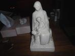 wit beeld van madonna met 2 kinderen, 25 depose, hoogte 27cm, Antiek en Kunst, Ophalen of Verzenden