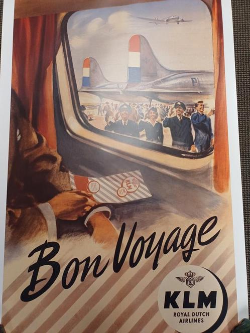 3 Vintage KLM Posters - Collectibles, Antiek en Kunst, Kunst | Overige Kunst, Ophalen of Verzenden