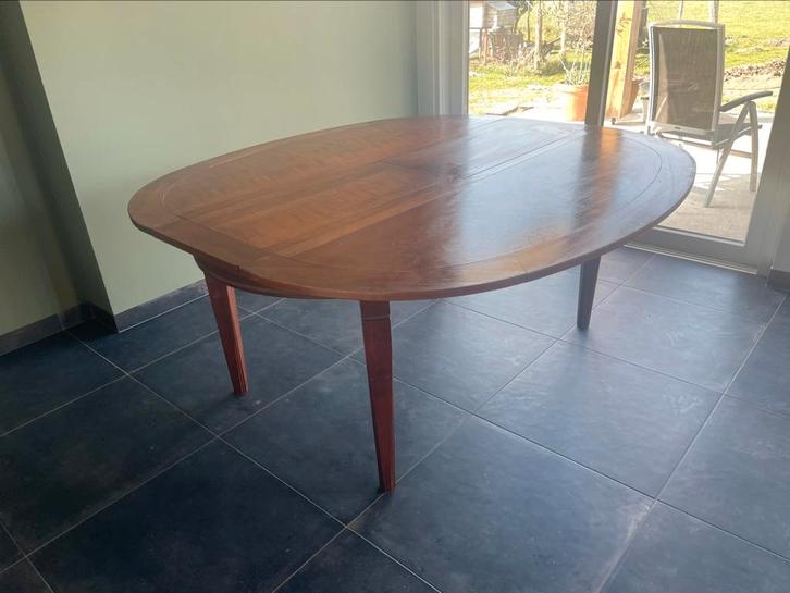 Ovale eettafel, uitschuifbaar TEAB, Huis en Inrichting, Tafels | Eettafels, Zo goed als nieuw, 50 tot 100 cm, 200 cm of meer, Vijf personen of meer