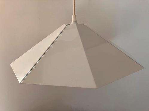 Vintage Dijkstra hanglamp - wit, Huis en Inrichting, Lampen | Hanglampen, Gebruikt, Minder dan 50 cm, Metaal, Ophalen of Verzenden