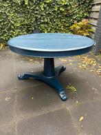 Ronde tafel donkerblauw, Ophalen, Gebruikt