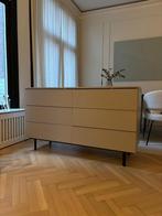 Dressoir/ladekast in taupe/donker beige, Huis en Inrichting, Kasten | Dressoirs, Gebruikt, 100 tot 150 cm, Ophalen of Verzenden