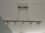 eettafel lamp rvs glas, Ophalen of Verzenden, Gebruikt