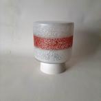 Vintage plafondlamp, jaren 60 plafonniere wit met rood, Zie omschrijving, Gebruikt, Verzenden, Zie omschrijving