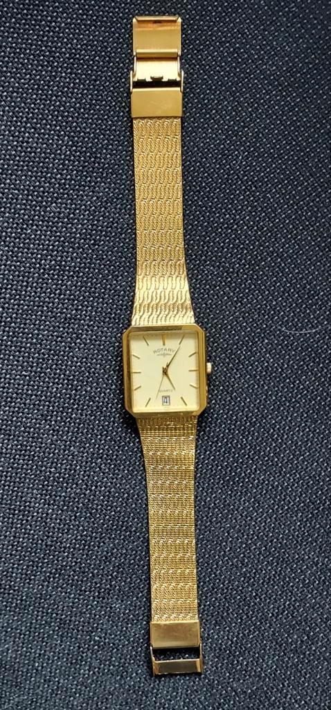 Rotary horloge, tachtiger jaren, verguld, Sieraden, Tassen en Uiterlijk, Horloges | Antiek, Overige merken, 1960 of later, Verguld