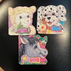 3 kartonboekjes “dierenvrienden”, Boeken, Verzenden, Gelezen, Prentenboek