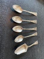 Art deco Nouveau zilver theelepel suikerschep antiek, Antiek en Kunst, Ophalen of Verzenden, Zilver