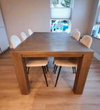 Direct meenemen- uitschuifbare eettafel 160/220x100x77, Huis en Inrichting, Tafels | Eettafels, Ophalen, Gebruikt, 50 tot 100 cm