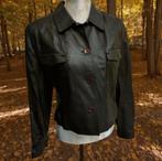 Claudia Sträter leren jasje maat 42, Bruin, Maat 42/44 (L), Ophalen of Verzenden, Gedragen