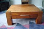 Notenhouten salontafel, Huis en Inrichting, Ophalen, 50 tot 100 cm, Vierkant, 50 tot 100 cm