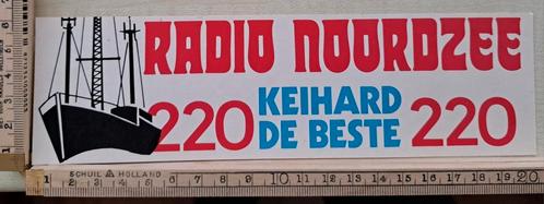 Vintage sticker Radio Noordzee keihard de beste radiozender, Verzamelen, Stickers, Zo goed als nieuw, Overige typen, Ophalen of Verzenden