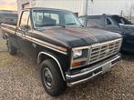 1985 Ford F250 XL pickup 4x4 v8 automaat zwart, Auto's, Oldtimers, Automaat, Overige carrosserieën, Zwart, Vierwielaandrijving