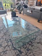 Glazen salontafel, Ophalen, Gebruikt, 100 tot 150 cm, 50 tot 100 cm