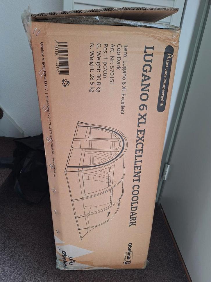 Obelink Lugano 6 XL CoolDark - NIEUW IN DOOS!, Caravans en Kamperen, Tenten, tot en met 6, Nieuw, Ophalen of Verzenden